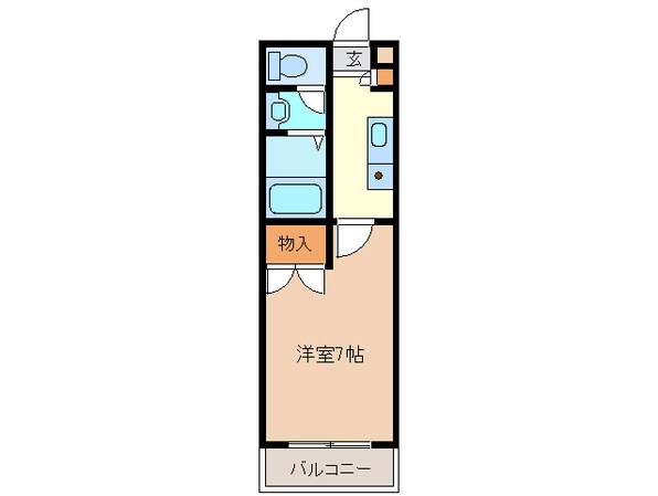 レインボーハイツ関の物件間取画像